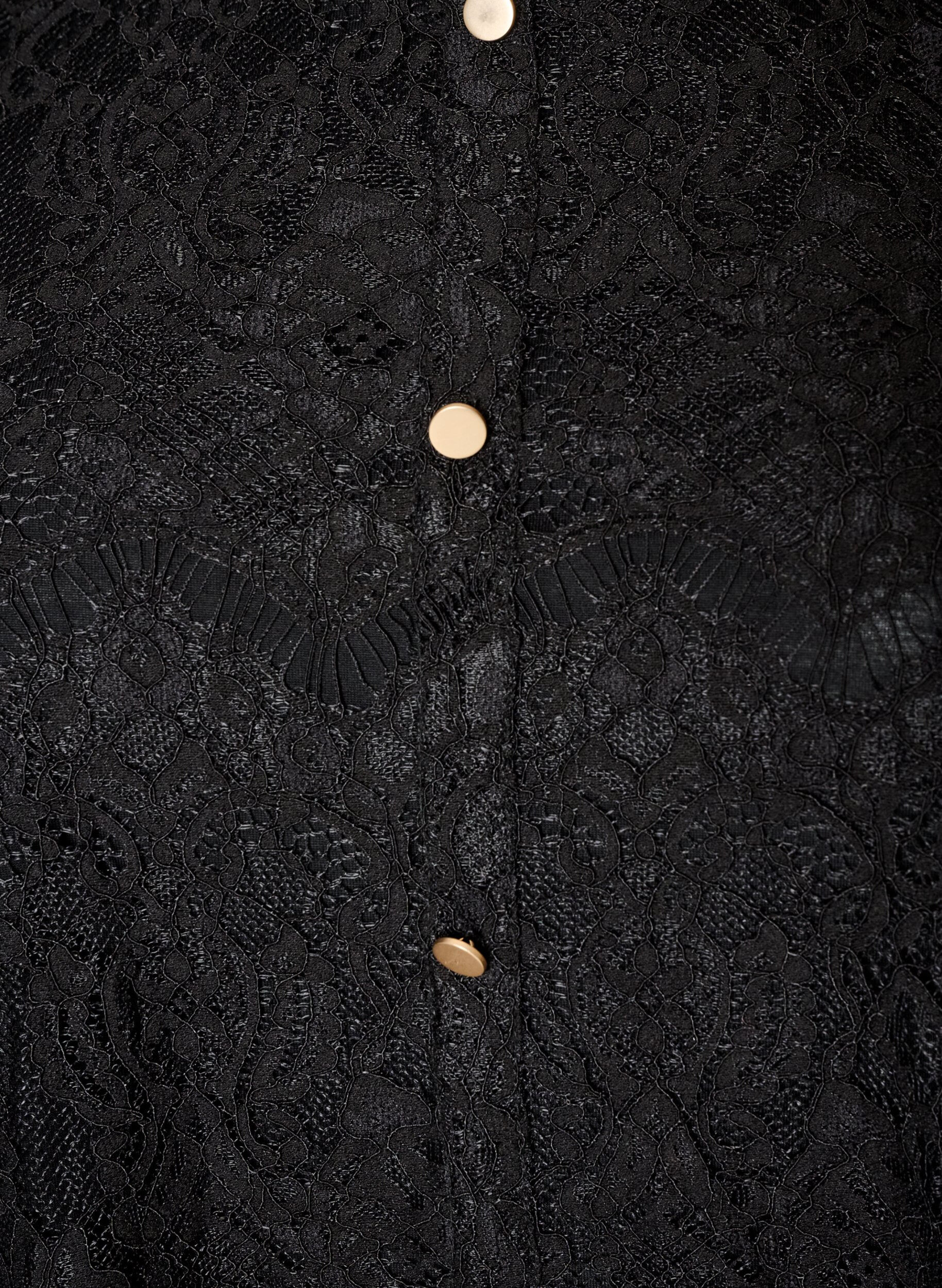ZizziKoronkowa bluzka z ozdobnymi guzikami, Czarne, Packshot image number 2