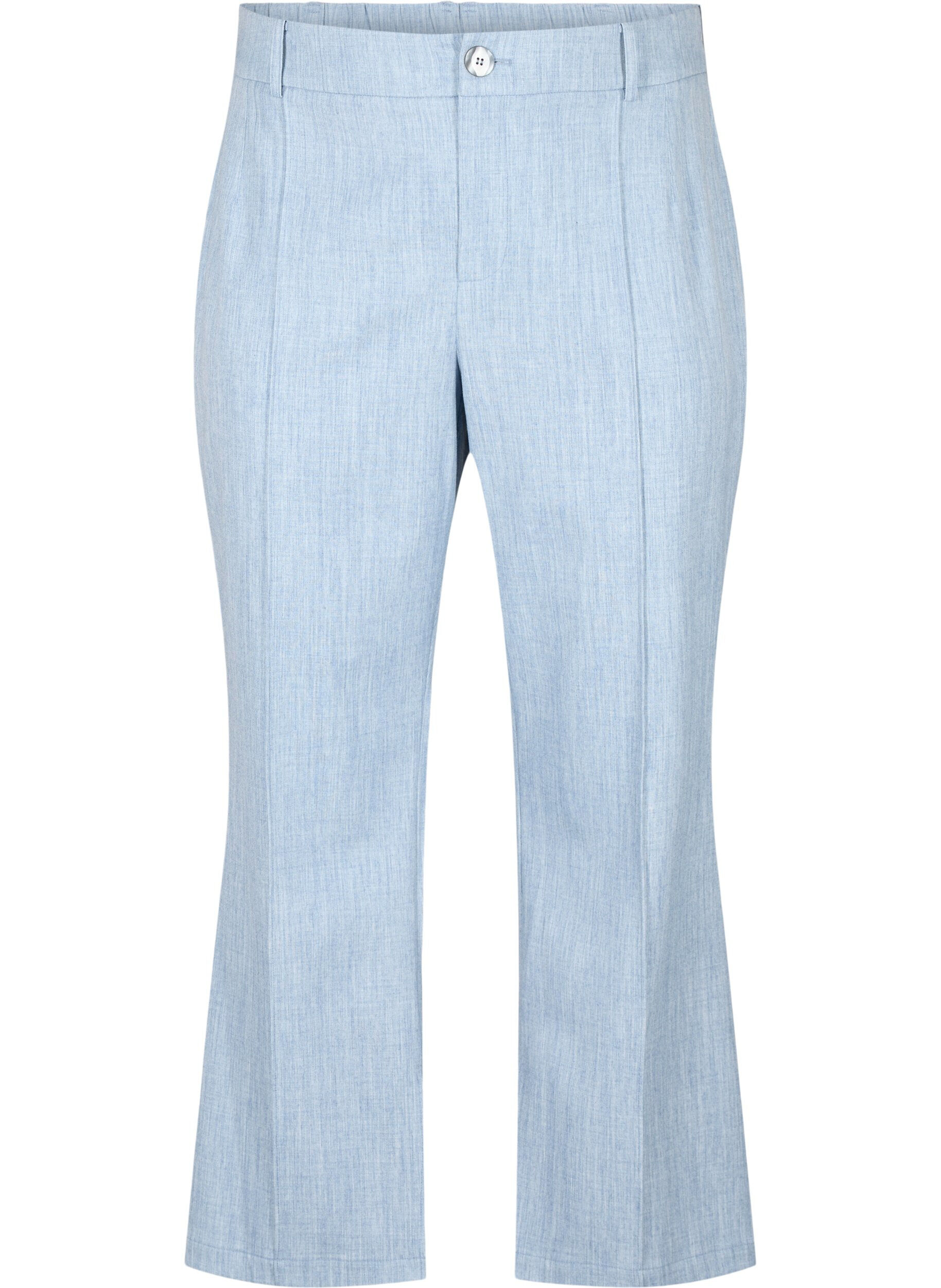 Zizzi Melanzowe spodnie z gumka i zapieciem na guziki, Infinity , Packshot image number 0