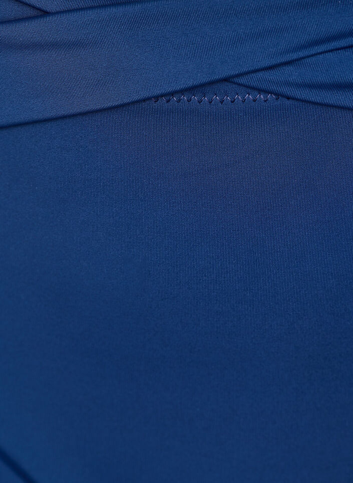 Figi damskie od bikini z detalem kopertowym, Niebieskie, Packshot image number 2