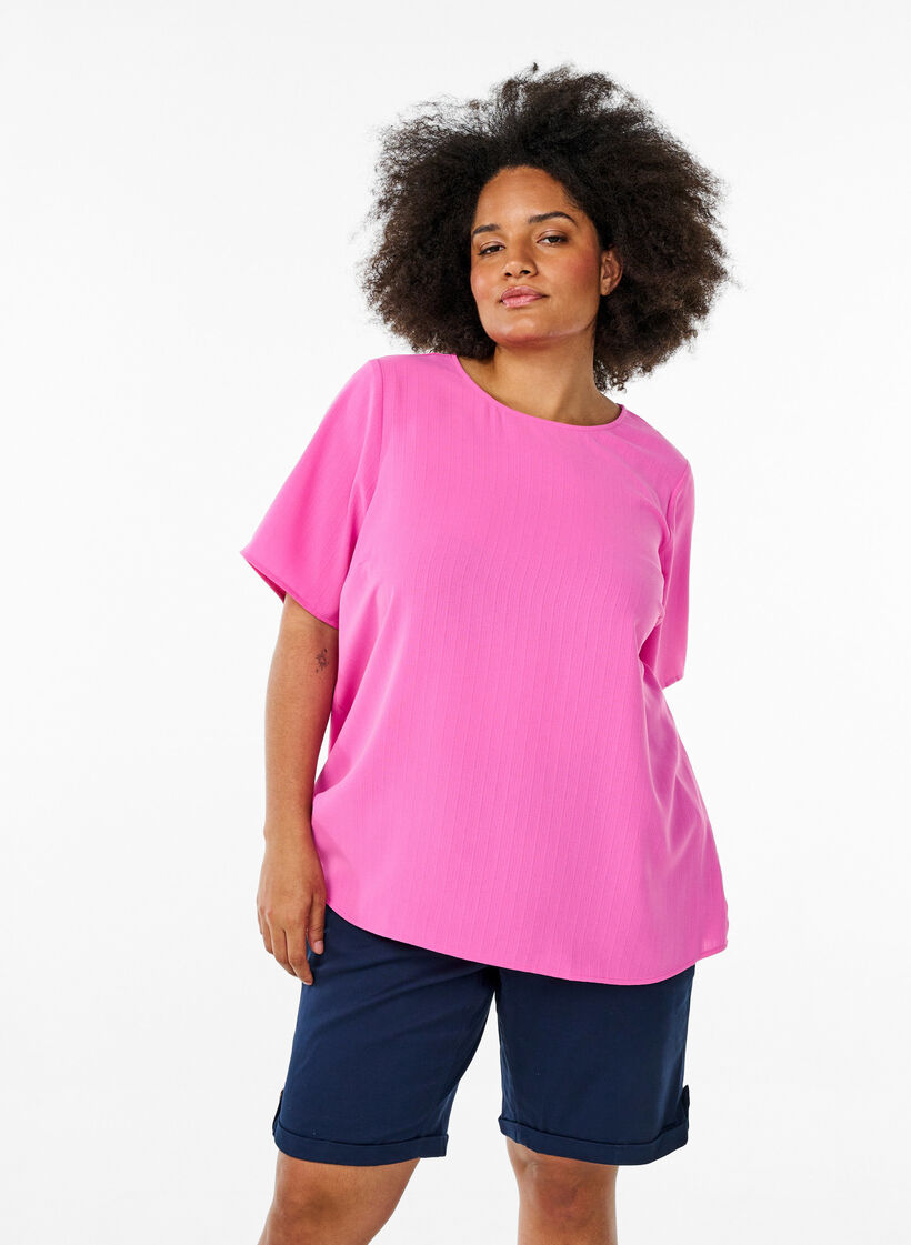 Szorty chino z kieszeniami, Niebieskie, Model image number 0