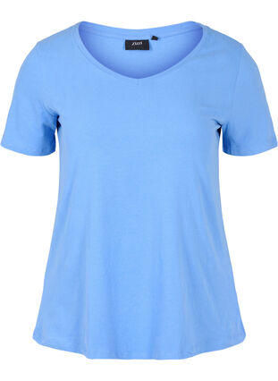 Podstawowa, gladka bawelniana koszulka, Ultramarine, Packshot image number 0