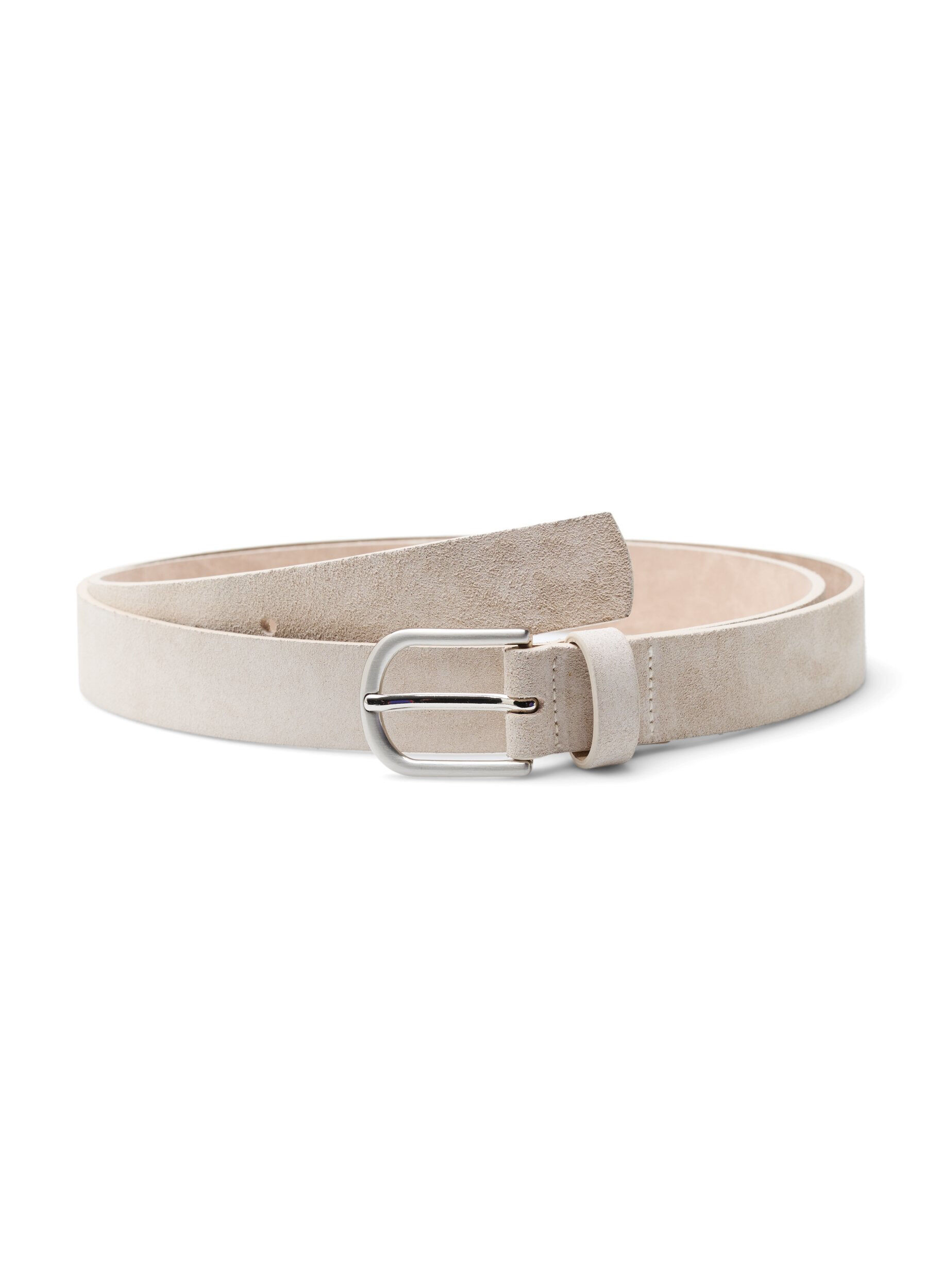 Zizzi Belt made of recycled suede, Greige, Packshot image number 0