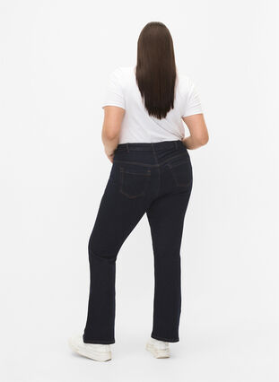 Jeansy typu bootcut Ellen z wysokim stanem, Raw Unwash, Model image number 1