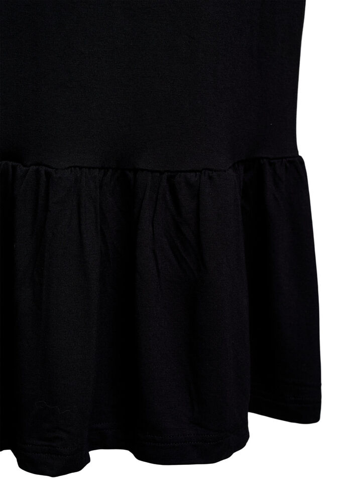 Sukienka plazowa z wiskozy z plecionymi ramiaczkami, Czarne, Packshot image number 3