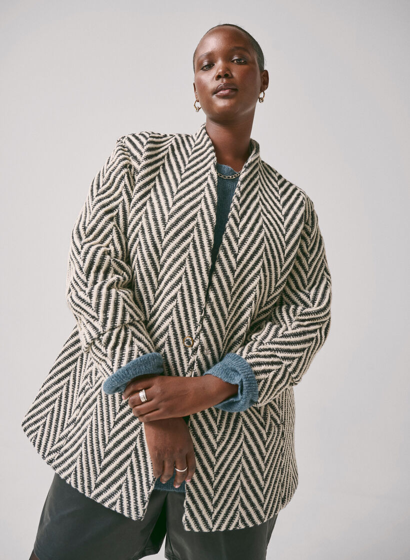 Wzorzysta kurtka, Black w. White, Image image number 0