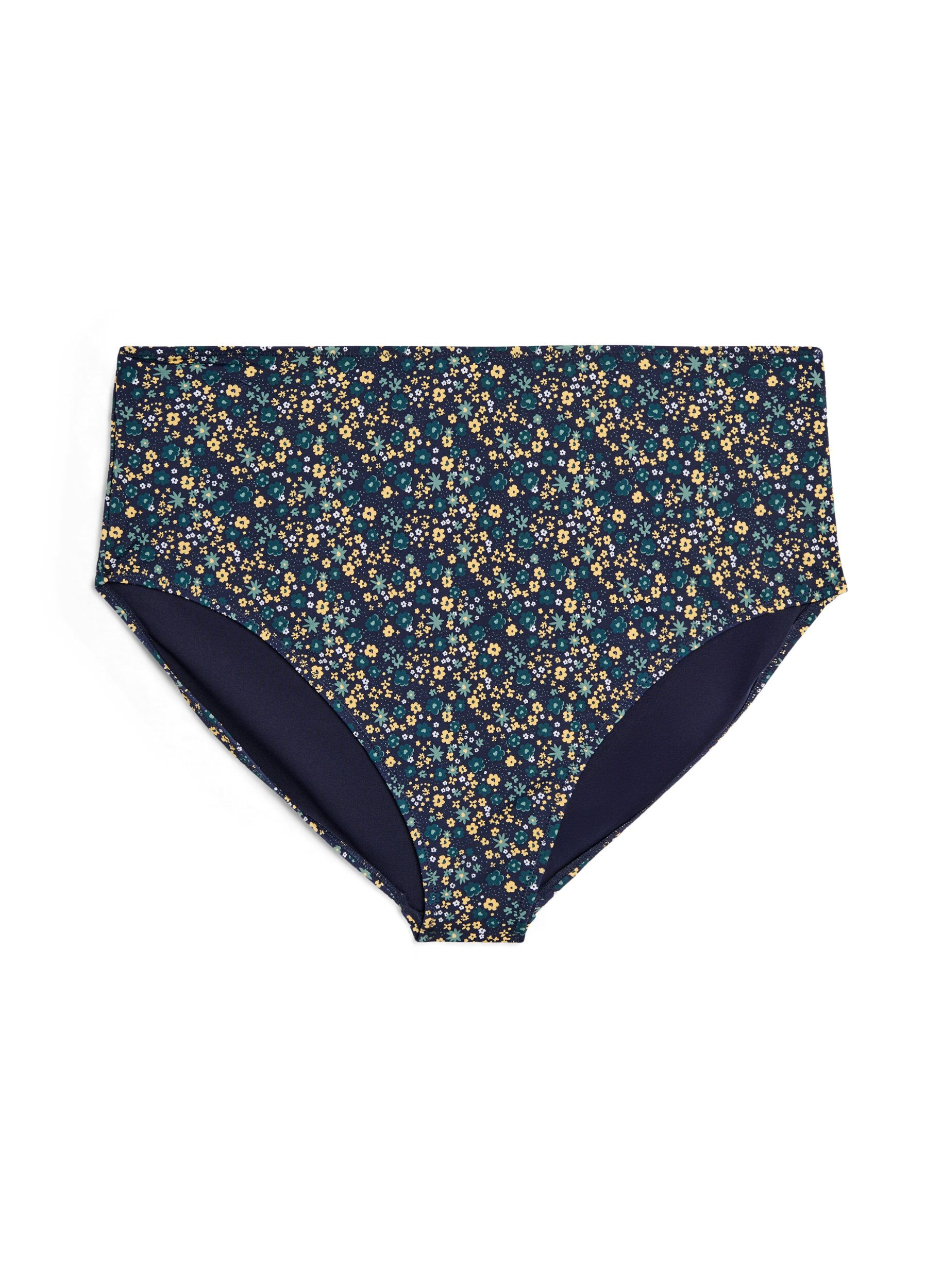 Figi damskie bikini z nadrukiem i wysokim stanem