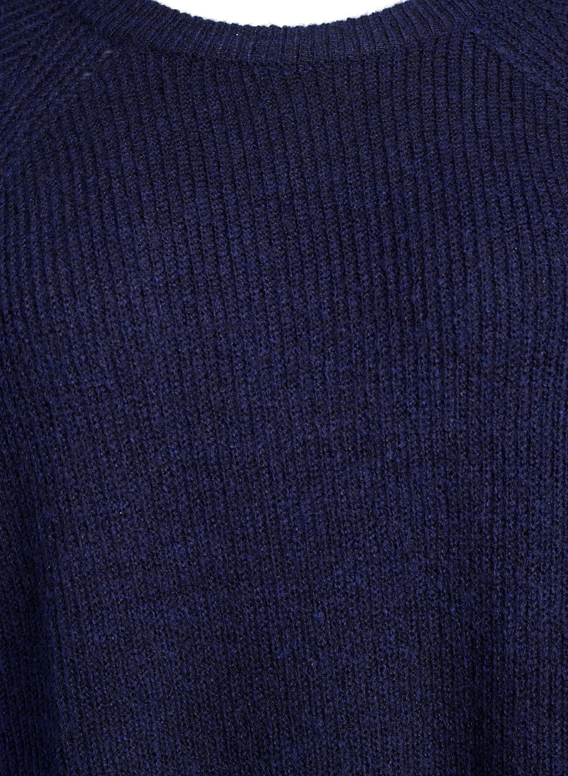 ZizziPrazkowany sweter z rekawami 3/4, Niebieskie, Packshot image number 2