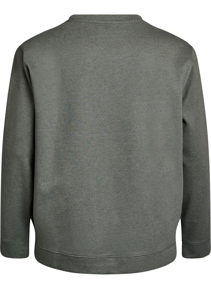 Bluza z okraglym dekoltem, Zielony, Packshot image number 1