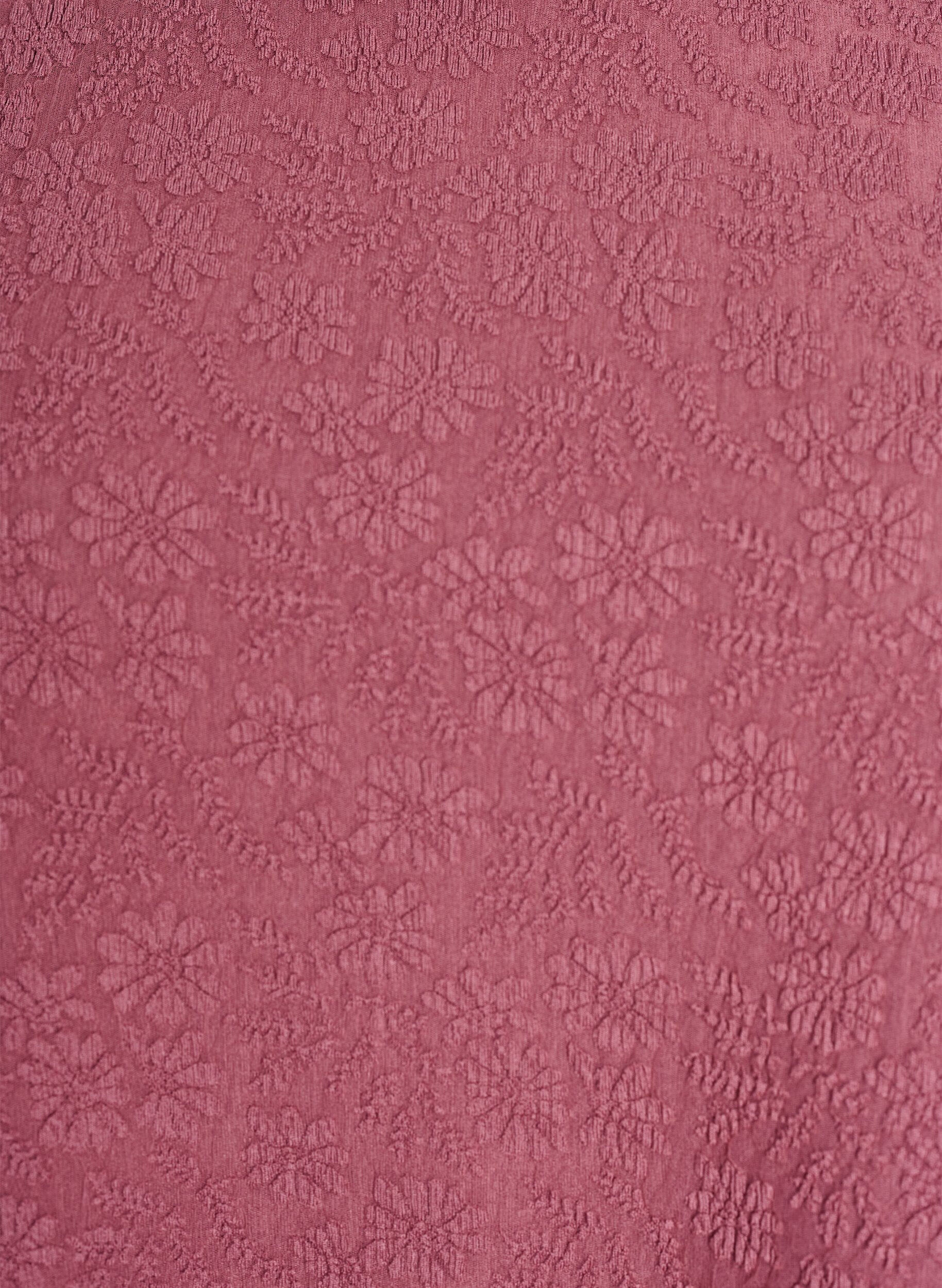 Zizzi Strukturalna bluzka z&nbsp;kr&oacute;tkim rekawem, R&oacute;żowy, Packshot image number 2