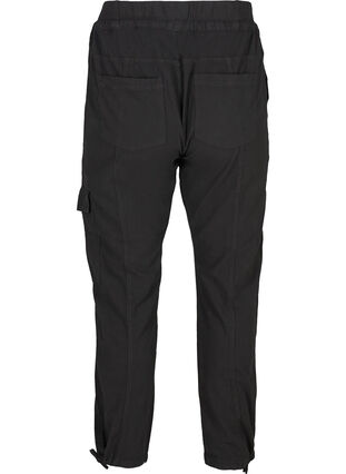 Luzne, bawelniane spodnie bojówki, Black, Packshot image number 1