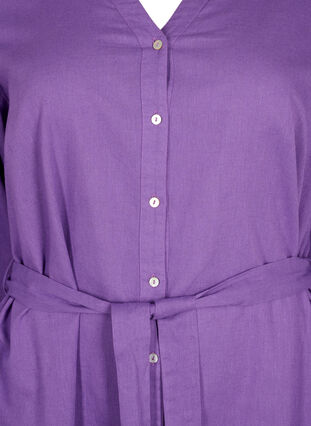 Sukienka koszulowa z dlugimi rekawami, Deep Lavender, Packshot image number 2