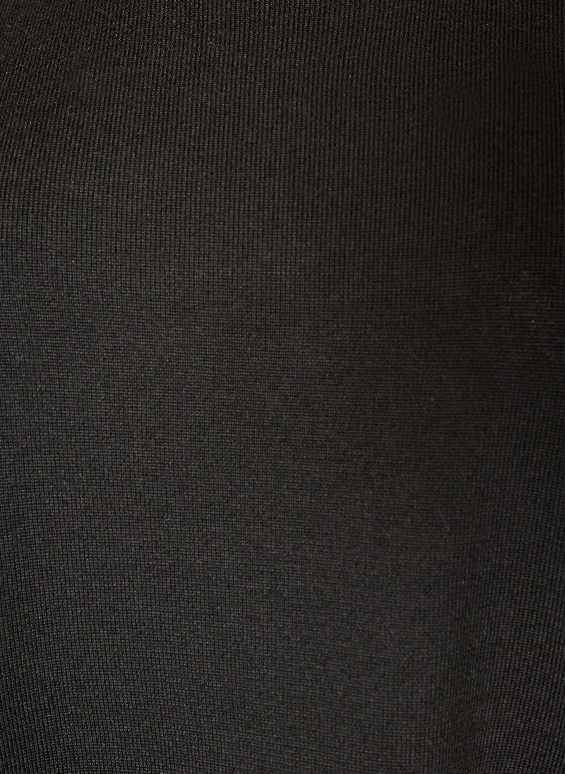 ZizziDzianinowa bluzka z efektem warstwowym i koronkowym wykonczeniem, Czarne, Packshot image number 2