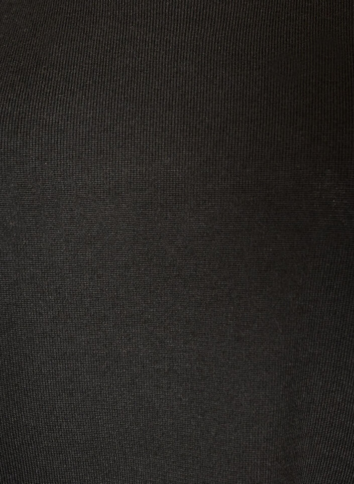 Dzianinowa bluzka z efektem warstwowym i koronkowym wykonczeniem, Czarne, Packshot image number 2