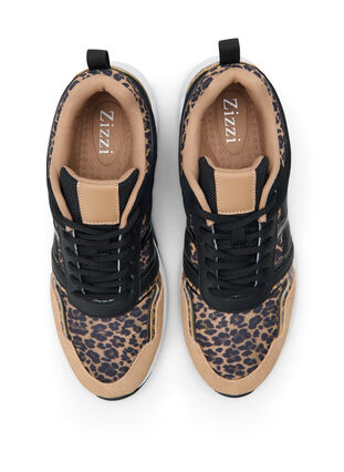 Szerokie sneakersy w panterke, Leopard Print, Packshot image number 2
