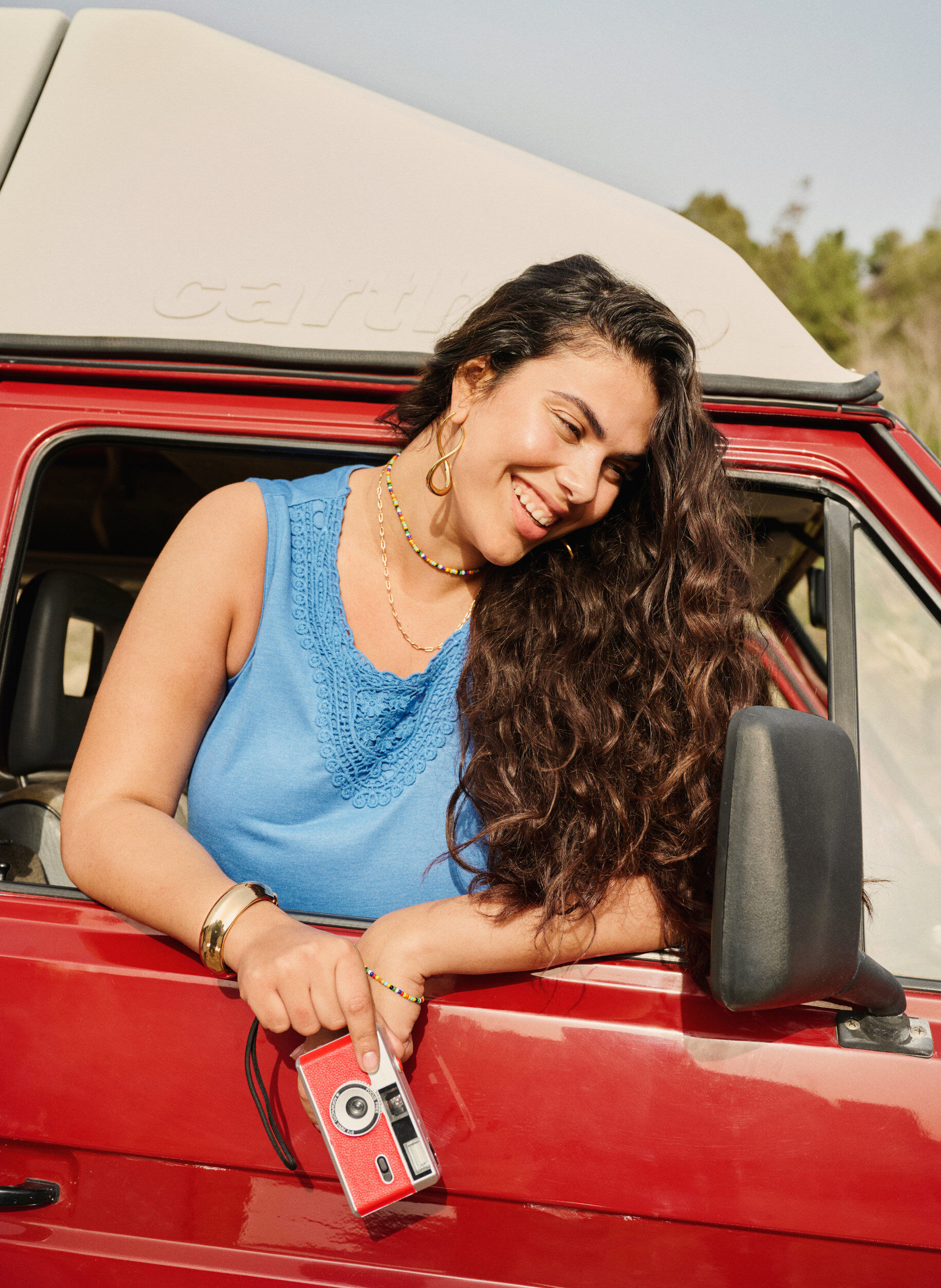 Zizzi Top bez rekaw&oacute;w z koronka, Marina, Image image number 0