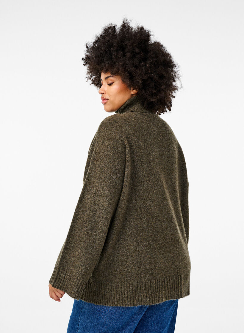 Dzianinowa bluzka z golfem, Sea Turtle Mel., Model image number 1