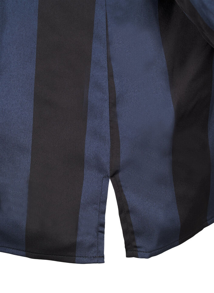 Satynowa koszula w paski, Spellbound w. Black, Packshot image number 3