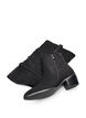 Dlugie buty w stylu zamszowym z odpinanym cholewem, Czarne, Packshot image number 2