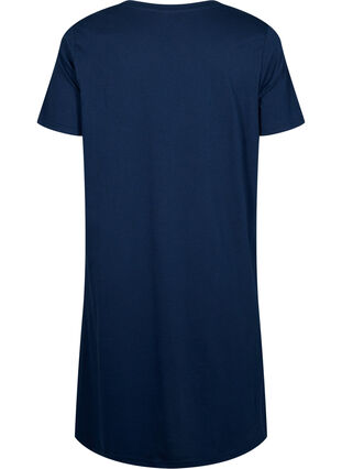 Koszula nocna z bawelny organicznej z dekoltem w szpic, Navy Bl. W. Dreamer, Packshot image number 1