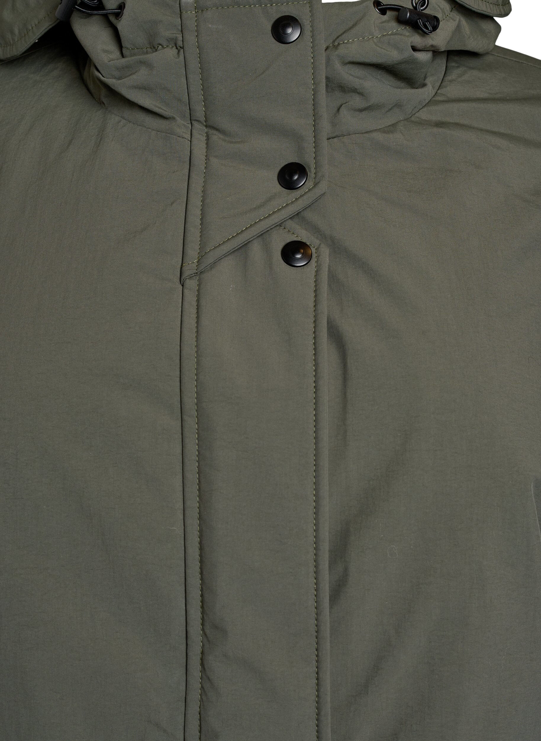 Zizzi Parka z kapturem i regulowana talia, Zielony, Packshot image number 2