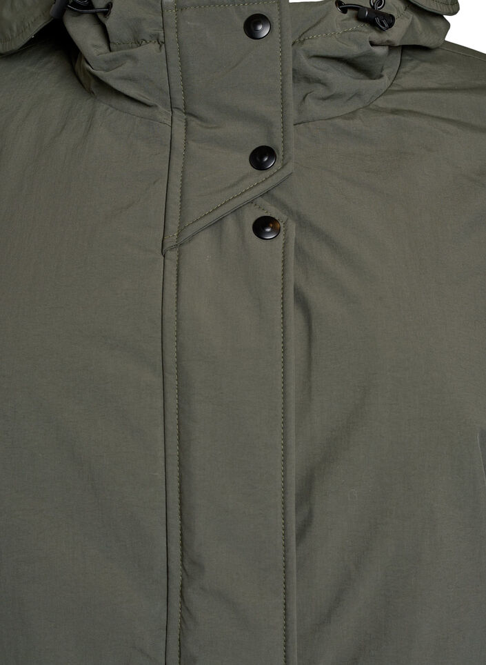 Parka z kapturem i regulowana talia, Zielony, Packshot image number 2