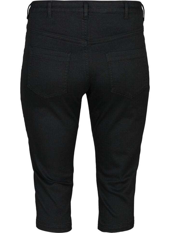 Amy capri jeans z wysokim stanem i bardzo dopasowanym krojem, Czarne, Packshot image number 1