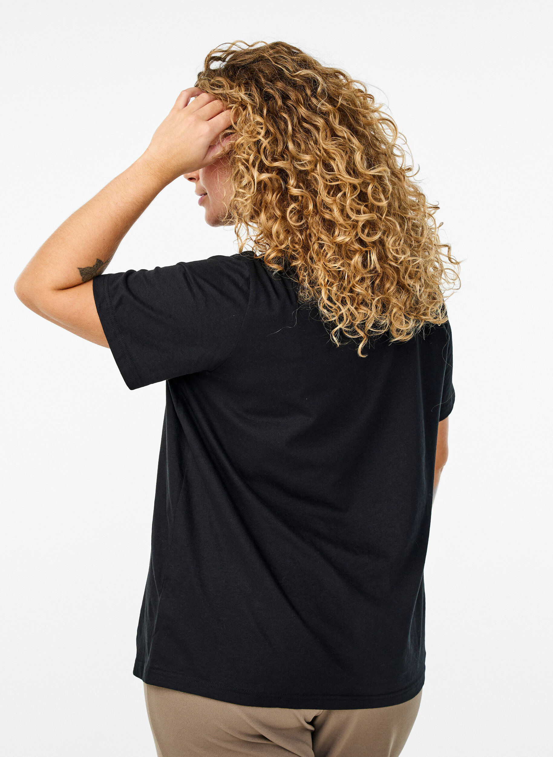 Zizzi FLASH - T-shirt z nadrukiem, Czarne, Model image number 2