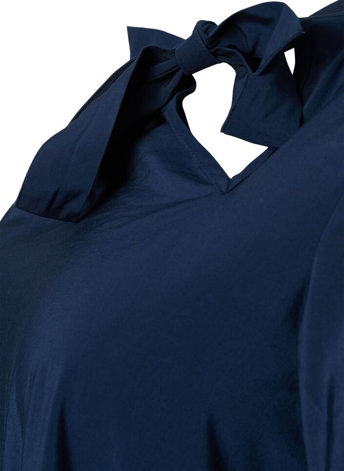 Wiskozowa sukienka z dlugim rekawem i kokarda, Total Eclipse, Packshot image number 2