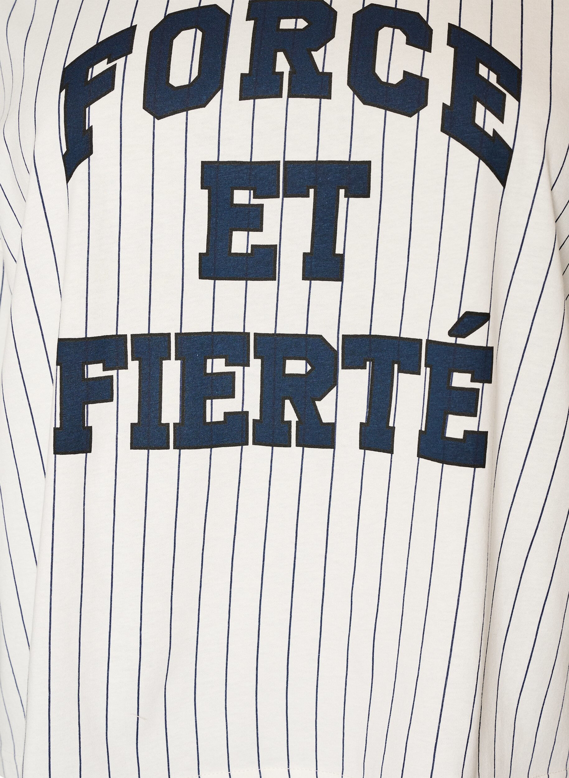 ZizziKoszulka Boxy z paskami i nadrukiem, Biały, Packshot image number 2