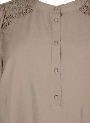 Bluzka z wiskozy z szydelkowanymi detalami, Caribou, Packshot image number 2