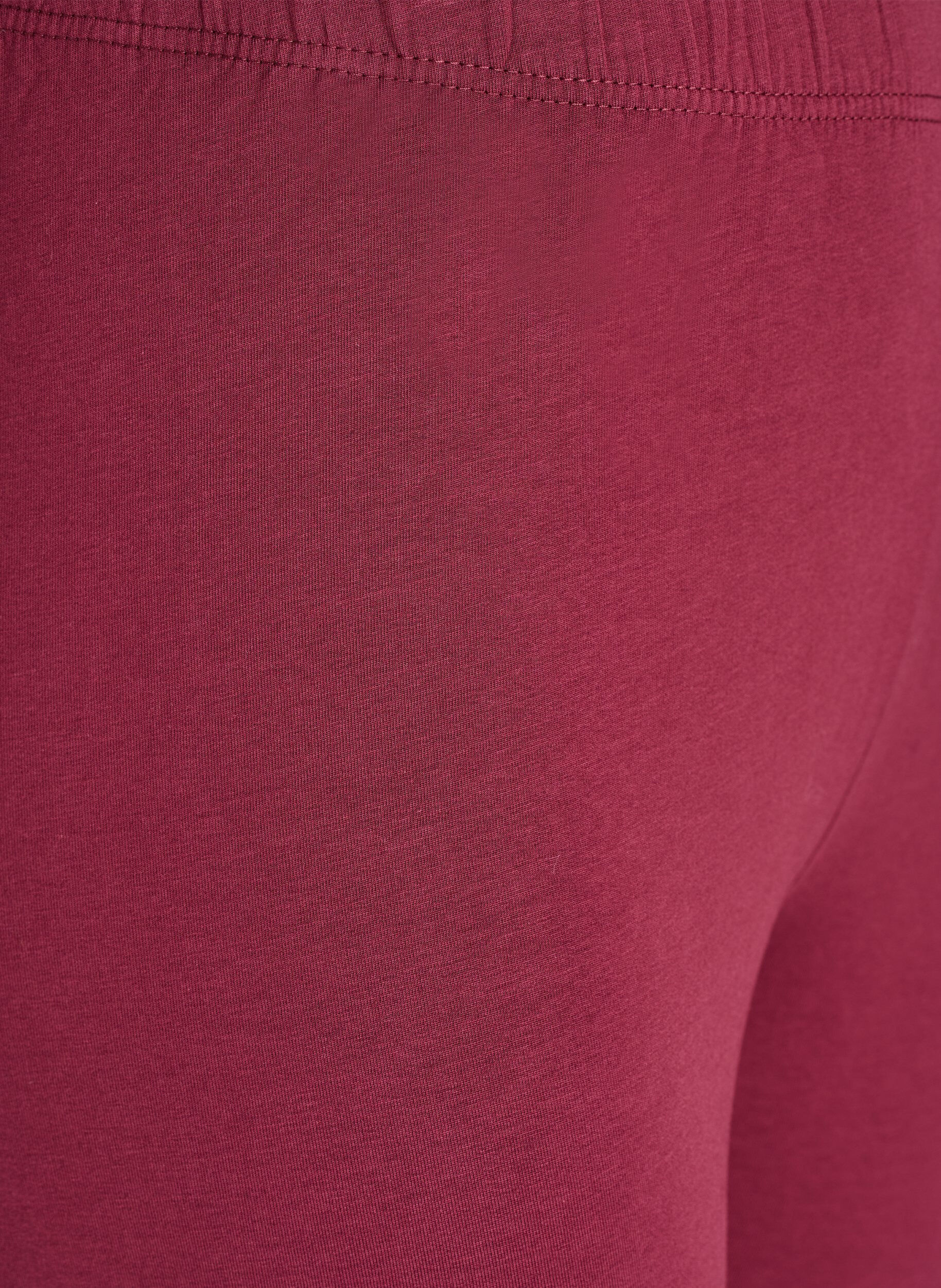 ZizziBawelniane legginsy z podszewka, Ciemnobordowy, Packshot image number 2