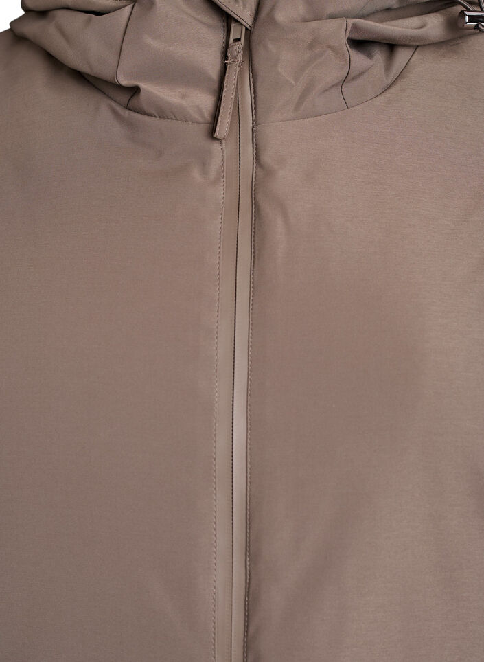 Kurtka zimowa z regulacja w pasie, Brązowy, Packshot image number 2