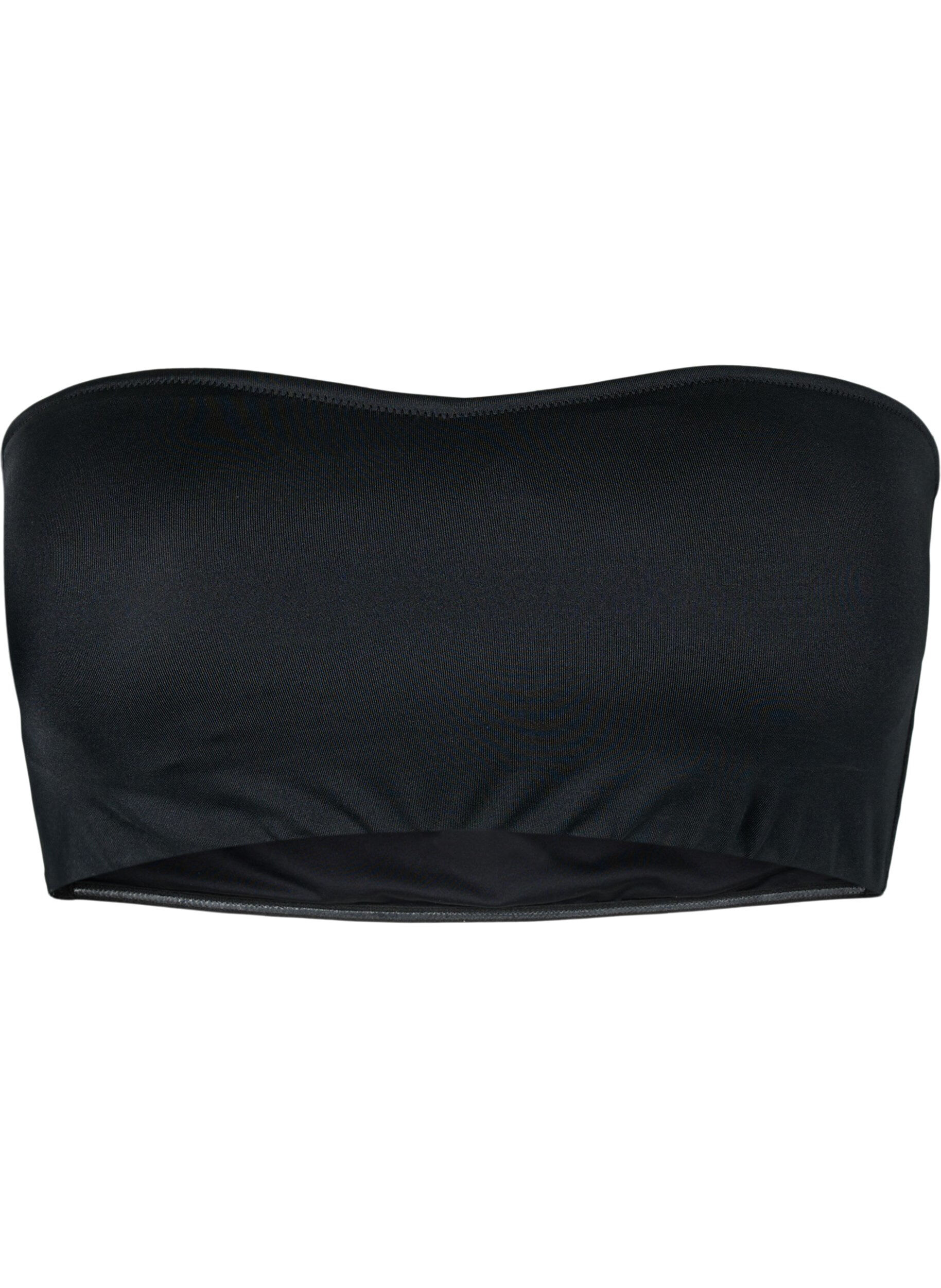 G&oacute;ra od bikini typu bandeau w jednolitym kolorze