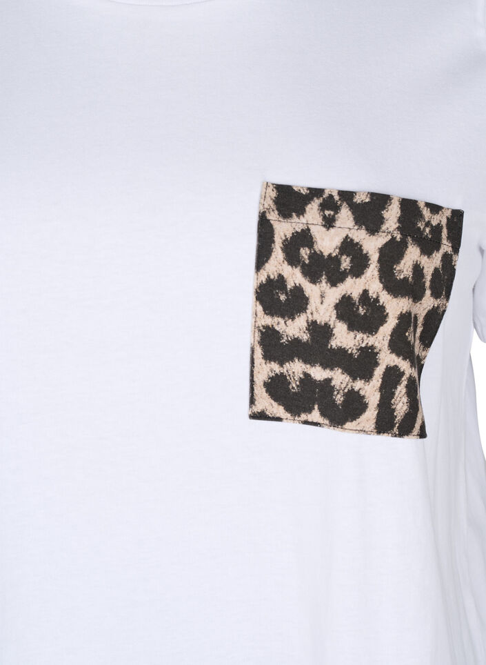 Koszulka z kieszenia na klatce piersiowej, Biały, Packshot image number 2