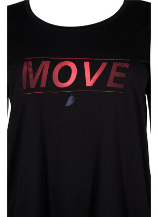 Sportowa koszulka z nadrukiem, Black w. Stripe Move, Packshot image number 2