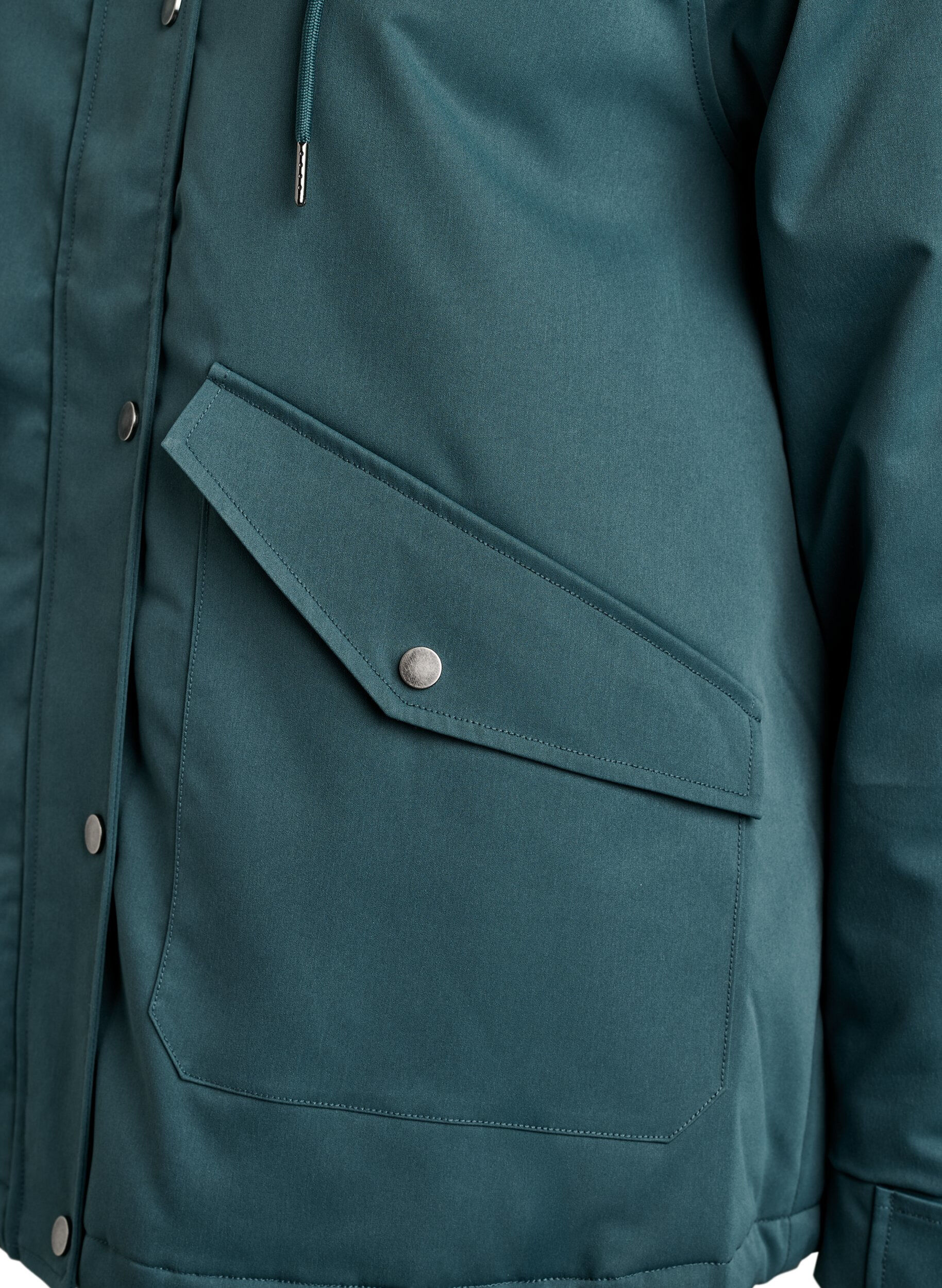 ZizziParka z podszewka i odpinana kapturka, Zielony, Packshot image number 3