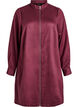 Dluga koszula z imitacji zamszu z zamkiem, Czerwony, Packshot image number 0
