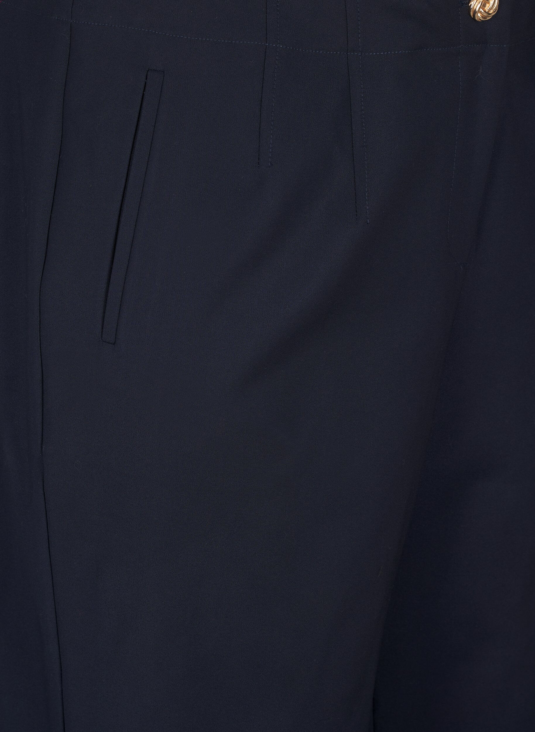 Zizzi Spodnie o prostym kroju z wysoka talia, Niebieskie, Packshot image number 2