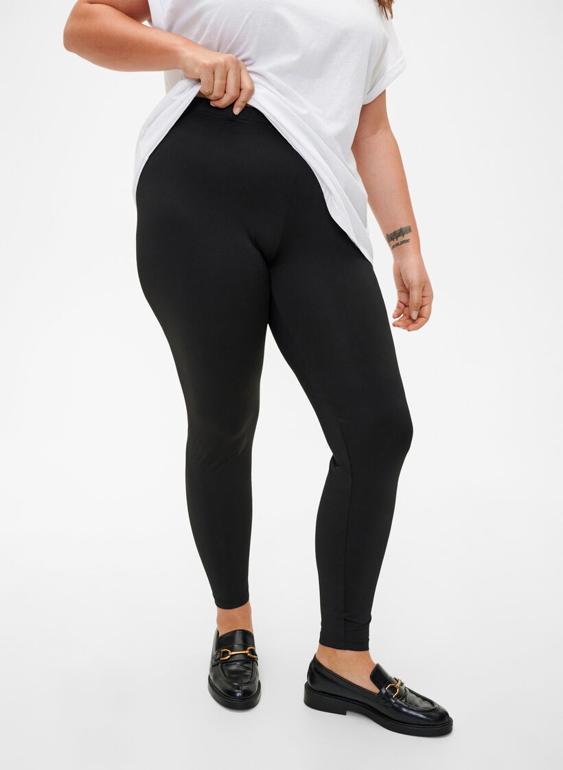 2-pack legginsy Basic, Czarne, Model image number 0