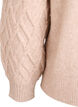 Kardigan z dzianiny kablowej z perlowymi guziki, Beżowy, Packshot image number 3