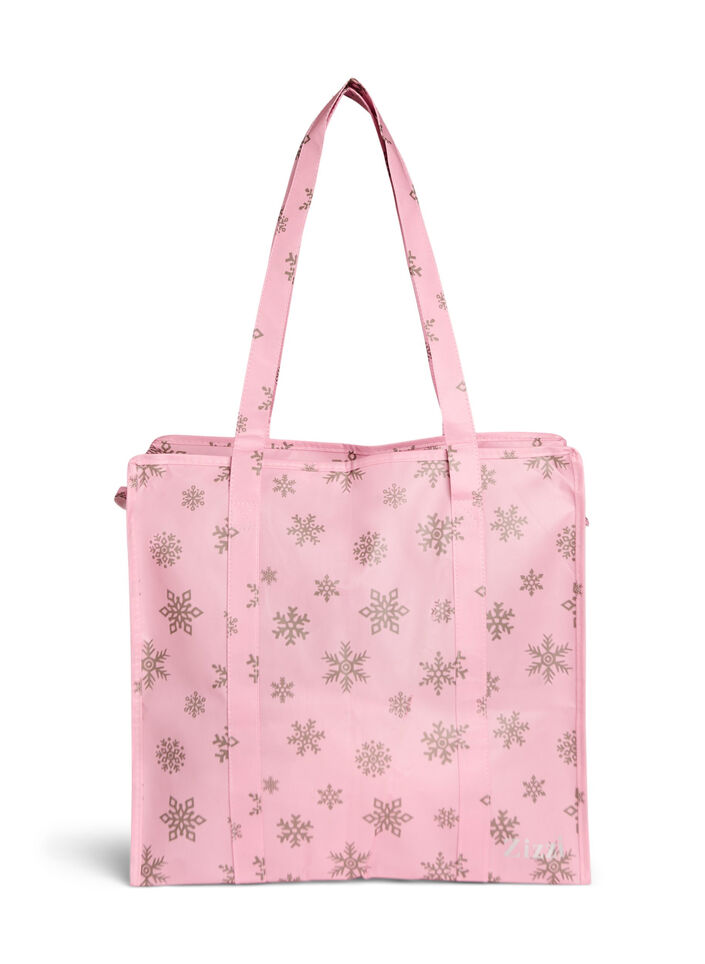 Torba na zakupy z suwakiem, Różowy, Packshot image number 1