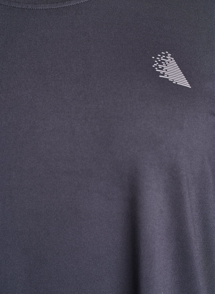 Sportowy top z rekawami 3/4, Ciemnoszary, Packshot image number 2