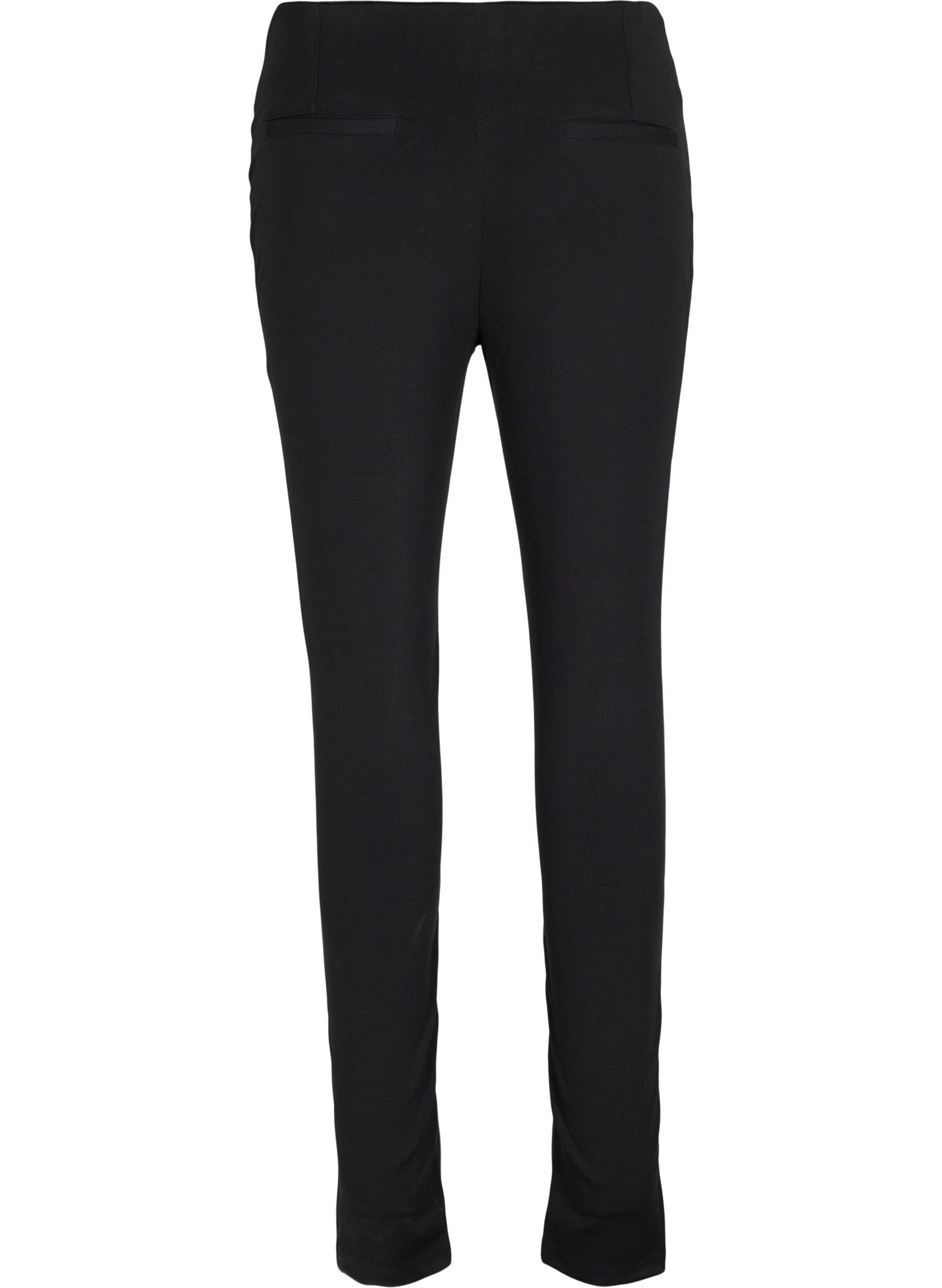 Zizzi Leggings with faux leather, Black, Packshot image number 1