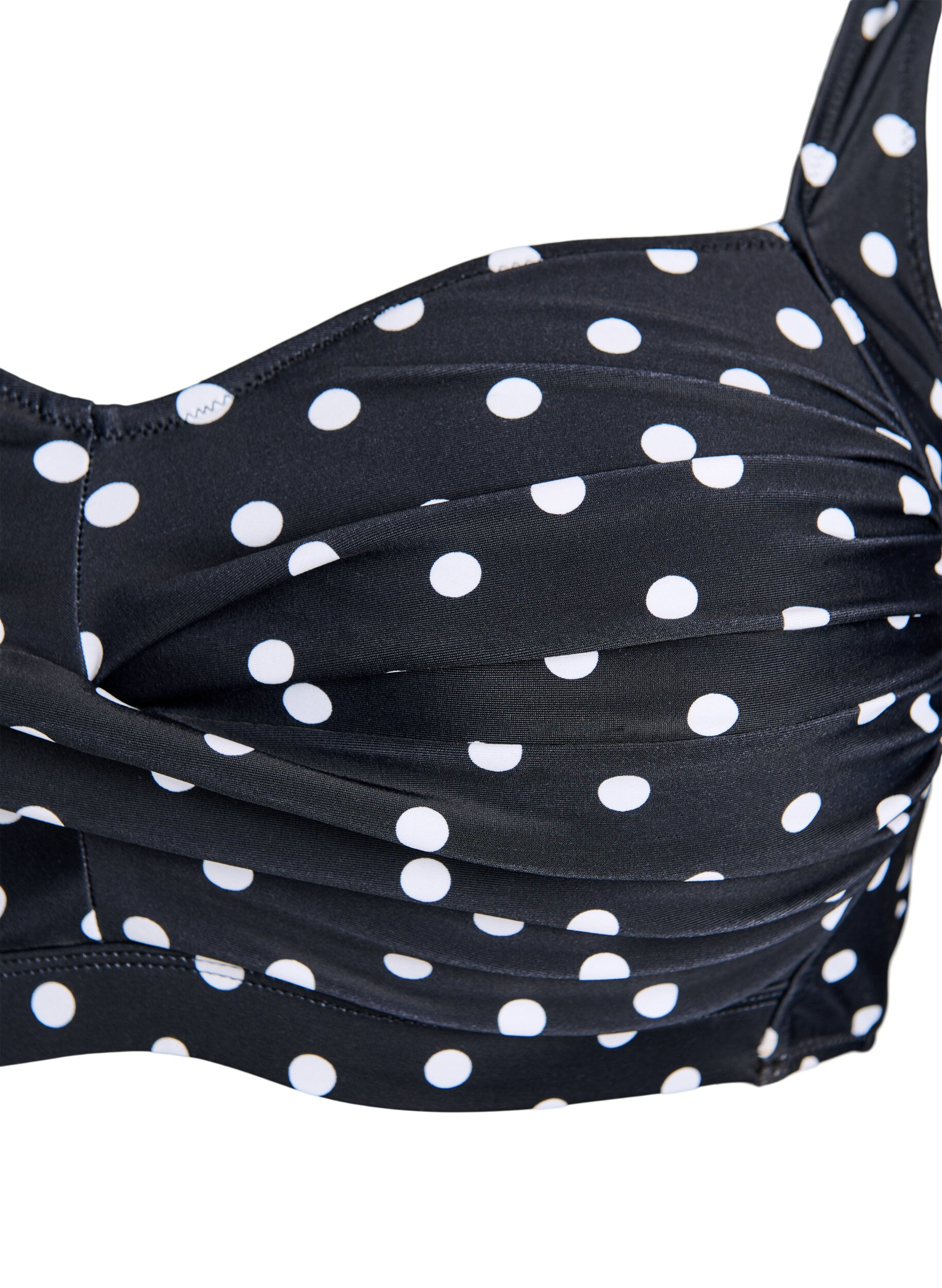 Zizzi Bikinikowy top z wysci&oacute;lka i nadrukiem, Czarne, Packshot image number 2