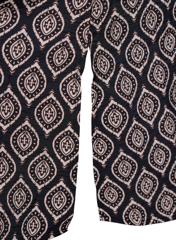 Wiskozowa sukienka z dekoltem w szpic, Niebieskie, Packshot image number 3