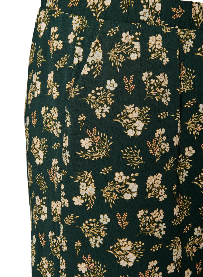 Spodnie culotte z nadrukiem, Czarne, Packshot image number 2
