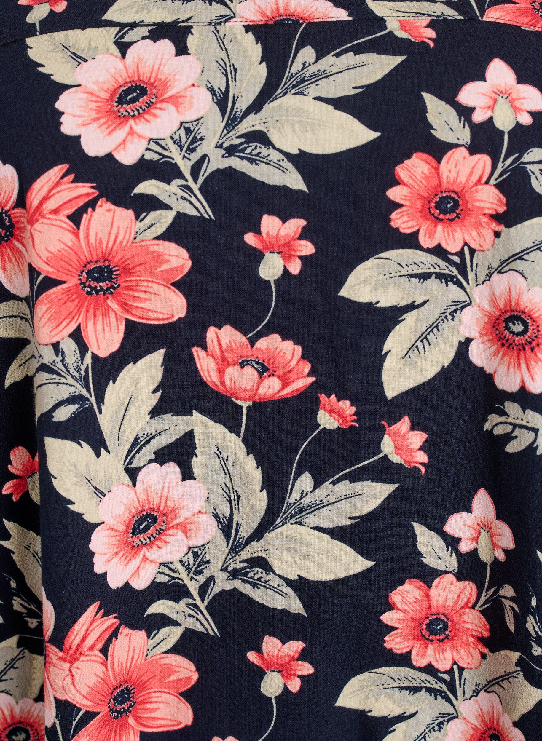 Zizzi Bawelniana sukienka z kr&oacute;tkim rekawem i nadrukiem, Niebieskie, Packshot image number 2