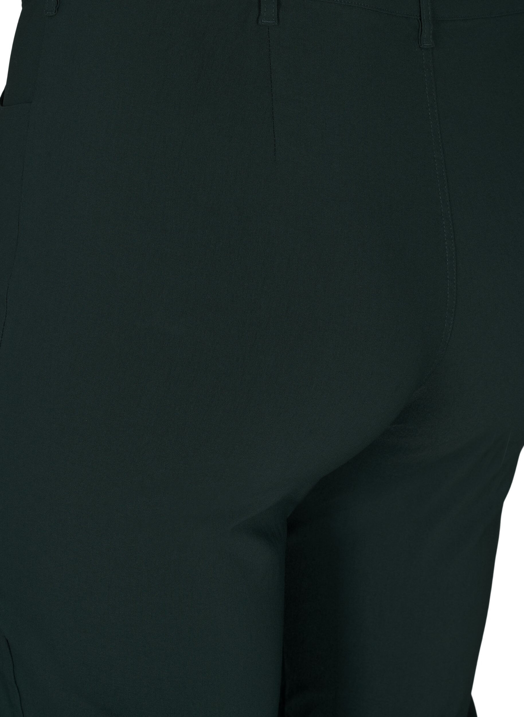 Zizzi Klasyczne spodnie z domieszka wiskozy, Zielony, Packshot image number 3