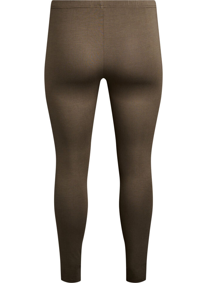 Legginsy basic z wiskozy, Zielony, Packshot image number 1