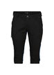 Jeansy capri o dopasowanym kroju z kieszeniami, Czarne, Packshot image number 0